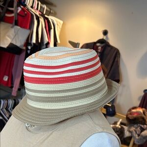 NWOT Calvin Klein Striped Bucket Hat